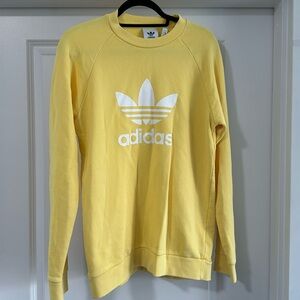 Adidas Yellow Sweat Shirt size small.
